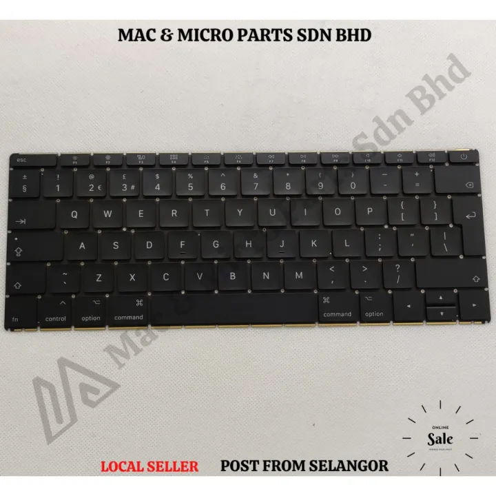 Mac & Micro Parts Used Macbooks Retina 12-inch 2016 2017 A1534 Keyboard (UK) Macbooks Keyboard Replacement