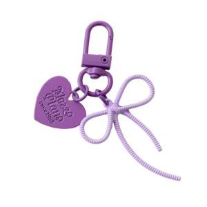 Trái tim nơ Charm Gắn Túi Móc chìa khóa túi dễ thương Charm Mặt dây chuyền phụ kiện túi thời trang cho túi xách ba lô decors Quà Tặng