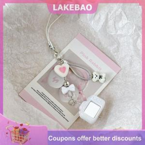 【LAKEBAO】 Hồng Máy Ảnh Gấu Keychain Ngọt Ngào Điện Thoại Chuỗi Quyến Rũ Keyring Trang Sức Chống-Mất Dây Buộc Túi Trang Trí Nội Thất