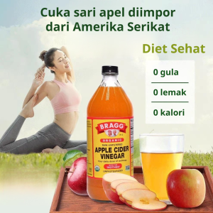 Paket Diet Cuka Apel 3-in-1 300ml  Cuka Apel Organik Halal Asli