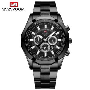 Jam Tangan Pria New Model Import Vavavoom Asli Tahan Air Premium Original Lexier Terbaru Kasual Bisnis Dial Besar Stainless Steel Anti Karat Kalender Aktif Tahan Air Luminous Nyala Tempat Gelap Aksesoris Arloji Mens Watches Quartz Analog Trendy COD -JV21