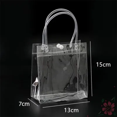 5/10PCS PVC/ Plastic Transparent Bag/ Transparent Tote handbag gift Clear bag gift packaging
