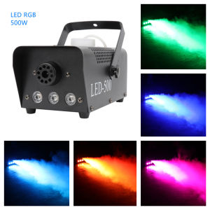 500w Led RGB fog machine with controller colorful spray machine