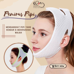 Go2slim 3d V Shape Oval Face Lift Slim Belt Sabuk Penirus Pipi Wajah Penghilang Double Chin - Putih