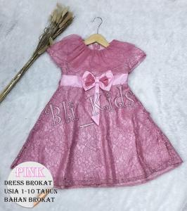 Dress Anak Perempuan terbaru motif Brokat usia 1-10 Tahun  bahan brokat