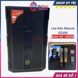 Loa Kéo Bass 40 MASCOT GS300 Ecang Đen Sơn Nano Loa Kẹo Kéo Bluetooth 600W Tặng 2 Mic - H2Pro Audio