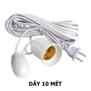 Dây Đèn Liền Đui E27 Công Tắc Bật/Tắt – Dây Dài 3M 5M 10M Dẫn Điện Ổn Định Bền Bỉ