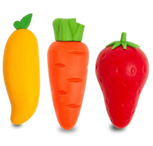 [SG Seller] Charming Cartoon Fruit Erasers: TPE Material Clean and Odorless Featuring Strawberry Mango and Carrot Designs - Playful Erasing Fun!Goodie Bag