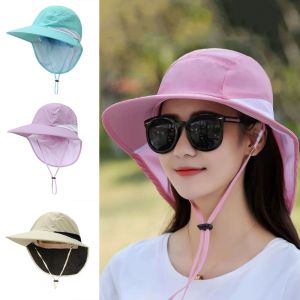 GONGL Wide Brim Outdoor Sun Hat UV Protection Adjustable Fishing Hat Foldable Breathable Fisherman Cap for Men Women