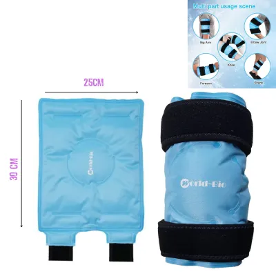 Versatile Ice Pack for Pain Relief: Reusable Hot and Cold Therapy Gel Pack with Adjustable Strap for Shoulders Knee Back and Ankle - Ideal for Sport Injuries Body Pain Relief and Therapy Recovery