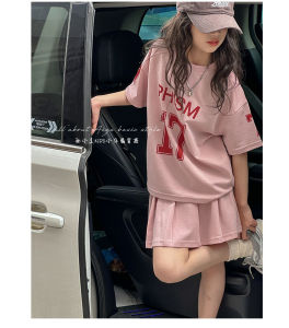 Unlimited X Older Girls Summer Clothes Short Sleeve JK Skirt Suit New Arrival Junior High School Student Digital T-shirt Dress
