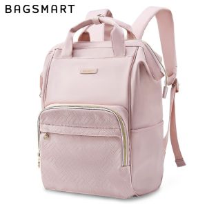 BAGSMART Large Capacity Laptop Backpack For Women 15.6 Inch Laptop Storage Travel Bag Multifunctional Waterproof Fashion Backpack