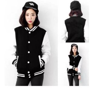 Jaket Baseball Varsity Polos Kancing Bahan Tebal Premum/Jaket Sweater Baseball Keren/Sweater Cowok
