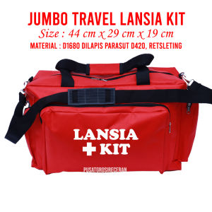 Lansia Kit Jumbo Travel Medical Kit Bag Tas Perlengkapan Medis Emergency Kit P3K SAR First Aid Tas Obat Dokter Bidan