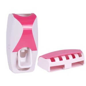 Toothpaste Dispenser Toothbrus Holder Rak Pengurus Berus Gigi Dan Berus Gigi Di Bilik Mandi牙刷架与挤牙膏器