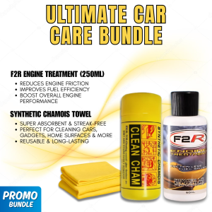 F2R Engine Treatment for Gasoline and Diesel Racing Oil Additives – 60ml with Chamois