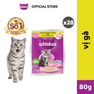 Thùng Thức Ăn Cho Mèo Con Dạng Sốt Pate WHISKAS - 28 gói