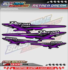 STRIPING VARIASI HONDA ASTREA DREAM / STICKER LIST ASTREA DREAM