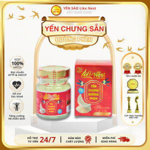 HCM - LIKE NEST [ HŨ LẺ CÓ HỘP ] YẾN CHƯNG CAO CẤP VỊ ĐƯỜNG PHÈN 35% TỔ YẾN NGUYÊN CHẤT