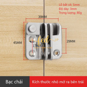 Chốt khóa cửa gạt mở bên trái và bên phải có lỗ móc ổ khóa bằng thép không gỉ chống xâm nhập từ bên ngoài