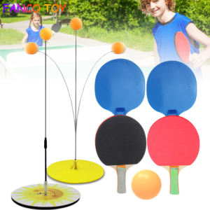 Ping pong Portable Table Tennis Trainer Elastic Soft Shaft Rebound Ping Pong Game Movement Ping Pong Balls Paddles Set Can prevent myopia Sport Toy For kids