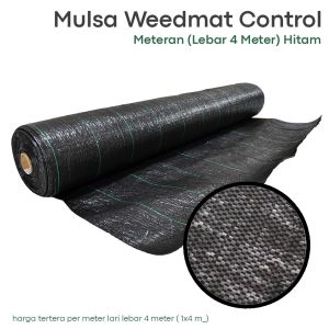 JIRIFARM - Hidroponik Mulsa Weedmat Control Meteran (Lebar 4 Meter) Hitam (12734)