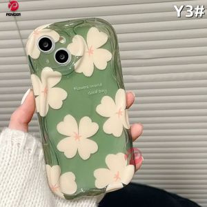 (Lokal Ready) PENGER Casing hp Realme C53 C55 C33 C31 C30 C35 C21Y C25Y C11 C20 C15 C12 C25S Realme 10 5 5i 6i C3 8 7 6Pro C2 8i 7i C17 A1K Bunga Segar Lucu Lembut 3D Bergelombang Penutup Tepi Melengkung Smiley Softcase