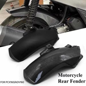 CHUAN Plastic Motorcycle Mudguard Matte Black Extension Protection Cover  Carbon Fiber Rear Fender for PCX160/ADV160 Motorcycle Accessories