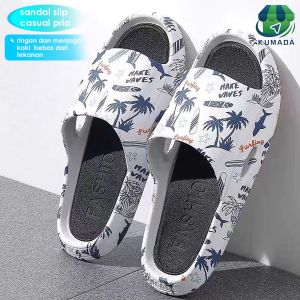 Sandal Pria Sandal Rumah Luar Ruangan Modis untuk Dewasa Tebal dan Tahan Aus