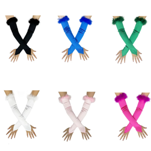 ถุงมือแฟชั่นไม่มีนิ้วทำจากผ้าซาตินสำหรับผู้หญิงอายุ1920ปีถุงมือยาวถึงศอกปลอกแขนยาวสำหรับงานปาร์ตี้แนววินเทจสำหรับงานทางการ