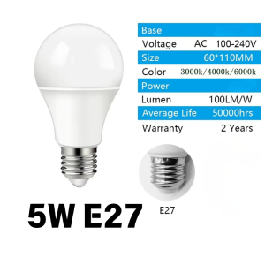 LED Pendant Light Bulb Household Use E27 Energy-Saving Eye-Friendly Ultra-Bright Flame-Retardant Shade