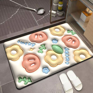 Diatom Mud Super Absorbent Floor Mat Super Absorbent Non-Slip Bath Mat Quick Dry Kitchen Carpet Rug Absorbent Pad