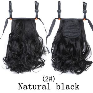 28cm Synthetic Short Curly Ponytail Clip In Hair Drawstring Ponytail Extensions Wigs for Women