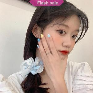 Flash Sale New Organza Hair Rope Embroidery Flowers Forest System Scrunchies Ponytail Transparent Tulle Romantic Pink Blue Hair Accessories