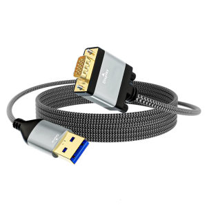 VGA To USB3.0 Adapters Cable 1080p Signal Transmission PVC Reinforced Jackets For Computer Office Use
