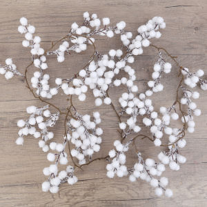 Yespery 160cm trang trí Giáng sinh cây nho Vòng Hoa Treo nhân tạo quả mọng đỏ thông nón Vòng hoa cây leo cây giáng sinh tự làm lò sưởi cầu thang đồ trang trí Giáng sinh