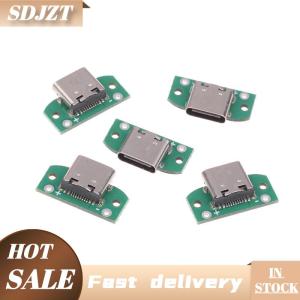 SDJZT 5Pcs USB Adapter Board TYPEC16P To 2.54 Pin Terminal Upgrade Version With Holes For Fixation