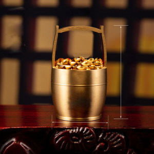 Wealth-Attracting Treasure Bowl with Miniature Ingots Jubilee Bowl Solid Ornament Wealth Blessings【招财纳福】