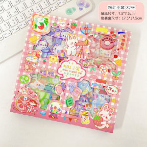 32 Piece Sheet SUPER Cute Little Kids Bear sticker Decorative waterproof DIY Material Stickers Gift SET