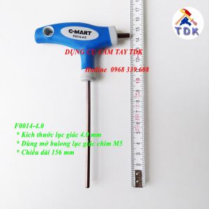Lục giác chữ T tay vặn lục giác đủ size từ 2 đến 10mm F0014 CMART (Đài Loan)
