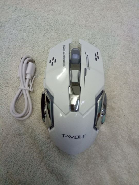 Chuột Mouse Gaming T-Wold Q13 chuột không dây pin sạc - hết pin sạc điện dùng tiếp