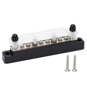 RGFV STORE Bu lông M6 Khối phân phối điện Chống thấm nước 12V Thanh dẫn điện Phân phối điện 10 Cách Khối đầu nối Ô tô