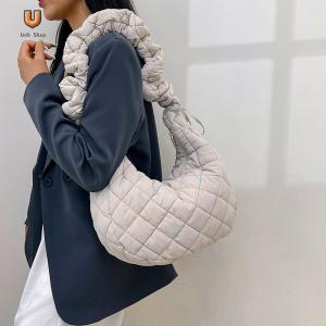 Fashionable Quilted Tote Bag for Women Spacious Puffer Shoulder Bag Perfect for Shopping and Travel in Neutral Colors[Ueb Shop]