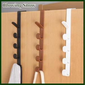 Blowing Fivesegment Door Hook Coat Bag Towels Cap Hair Bands Seamless Holder Home Bedroom Storage Organization Plastic Pure Color Rack