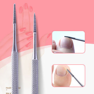 【Clementty】 1pcs double ended pedicure file satin edge ingrown toe nail lifter