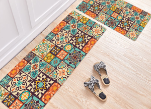 Lamoison SET 2 in 1 Floor mat Rug Rag Carpet Washable Doormat Karpet Alas Kaki Dapur ( Rectangular ) - CPS