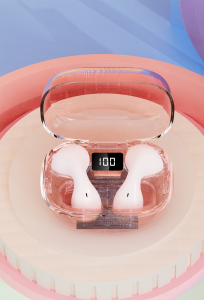 Open Ear Clip Headphones Wireless Earbuds Bluetooth 5.3 Sports Earbuds Built-in Microphone with Earhooks & Ear Hook Wireless Charging Case & Display Waterproof Fitness Earbuds for Running