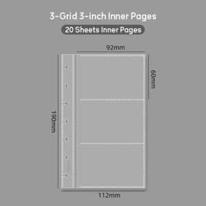 GOODOO รูเห็ดรู ที่ใส่โฟโต้การ์ด ใบหลวมๆ แนวตั้งแนวตั้งแนวตั้ง แฟ้มสะสมบัตรไอดอล ที่มีคุณภาพสูง โปร่งใสโปร่งใส อัลบั้มรูป