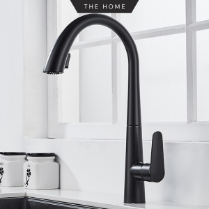 THE HOME Pull Out Kitchen Sink Hot Cold Mount Mixer Taps 360 Degree Rotation Kitchen Faucet Tap Paip Air