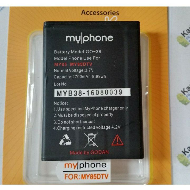 MyPhone My85 DTV - Orig Godan Battery | Lazada PH